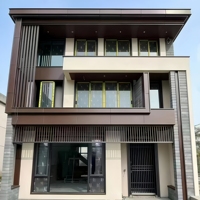 Panel Cladding Dinding Aluminium Berlubang dengan Lapisan Bubuk Dekoratif Tahan Api untuk Desain Fasad Gedung Kantor dan Desain Etalase Toko