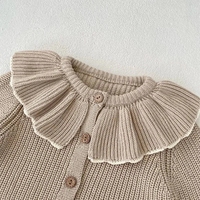 Pull chaud tricoté à la main de style décontracté d'automne pour les enfants vêtements mignons de bébé filles