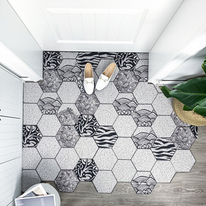 Alfombra de Entrada Geométrica de Estilo Nórdico, Rectangular, de Fibra de Polipropileno, Antideslizante, para Uso Doméstico, Patrón 1, Patrón 2, Patrón 3, Patrón 4 - Product Image 5