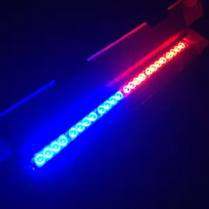 Lampu strobo darurat Led, cahaya Bar cahaya peringatan suar merah/biru/kuning/putih/Hijau 8 hingga 32 leds