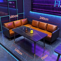 Nouvelle conception de canapé de table de restaurant, cuir PU de haute qualité, moderne, VIP, strip, KTV, boîte de nuit, bar à chicha, hôtel, mobilier de salle à manger