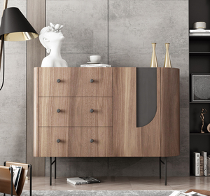 Moderno armadio di stoccaggio della credenza in legno Display <span class=keywords><strong>da</strong></span> cucina ingresso cassettiera in noce sala <span class=keywords><strong>da</strong></span> pranzo credenza - Product Image 1