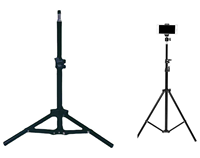 Trépied professionnel en fibre de carbone avec LED réglable pour photographie de portrait en studio