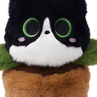 Pot de fleurs en peluche en forme de tête de chat, jouet en peluche doux, poupée en fausse fleur pour cadeau et décoration