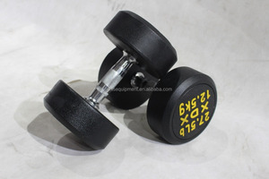 Cheap gym <span class=keywords><strong>bar</strong></span> 3 black hole coated RUBBER dumbbell plate - Product Image 3