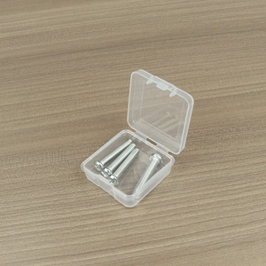 Square PP Plastic Mini Transparent <b>Storage</b> <b>Box</b> 4.5Cm For Jewelry <b>Small</b> Parts Desktop Organizer With Lid - Product Image 2