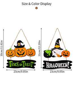 Hot Selling Halloween Party Decorations Ghost Festival <strong>Witch</strong> <strong>Alphabet</strong> Hanging Layout with Pumpkin Dwarf Wooden Pendant - Product Image 6