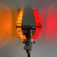 Neuheit: Doppelseitige LED-Seitenmarkierungsleuchte, Stroboskop, 10-30V, LKW-Warnleuchte, Rot-Gelb, Dreieckiges Auto-Zubehör