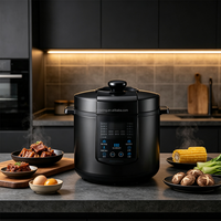 Cuisinière à pression électrique multi-menus 5L 6L, fonctionnement à une touche, pot antiadhésif, cuisinière à pression domestique