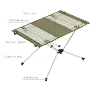 Meubles d'extérieur, table pliante compacte portable de camping en aluminium ultraléger, petite table de pique-nique de plage - Product Image 3