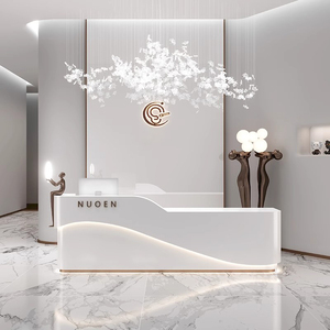 2025 mới bàn tiếp tân bằng gỗ hiện đại cửa hàng quần áo cửa hàng mẹ và bé cửa hàng Thẩm mỹ viện bàn tiếp tân - Product Image 3