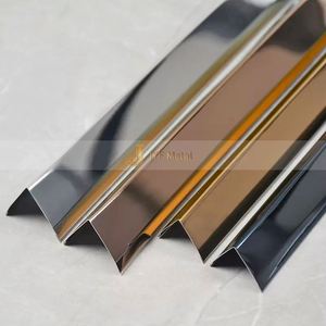 LL116 Stainless Steel L-<b>Profile</b> Brushed Metal Trim for Furniture Interior Decoration Tile Accessories - Product Image 1