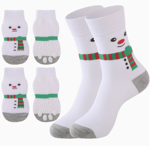 Christmas Pet Socks Non Slip Dog Shoes Breathable Polyester Puppy <b>Booties</b> Cute Holiday Puppy Socks for Dogs <b>Cats</b> - Product Image 4