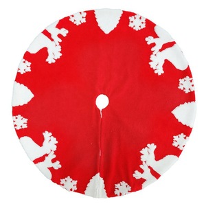 90CM120CM Copo de nieve Terciopelo Falda de árbol de Navidad Accesorios de decoración navideña de doble capa - Product Image 4