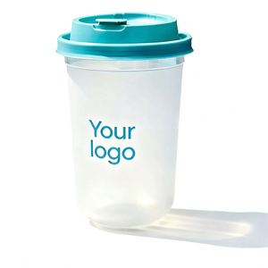 Gobelet à bulles en PP en forme de U de calibre 90 avec couvercle 12oz/16oz/24oz, gobelet en plastique jetable épais et rigide pour thé à bulles chaud ou froid, thé au lait - Product Image 1