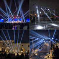 Projecteur LED professionnel 800W étanche IP66 DMX512 CMY CTO à 4 lames avec fonctions de cadrage, obturateur, faisceau, spot, wash et zoom pour éclairage de scène