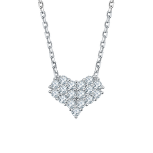 Conjunto de Collar, Pendientes y Pulsera de Plata de Ley 925 Chapada en Platino con Moissanita Certificada GRA, Diseño Otoño Amor a Primera Vista - Espectacular - Product Image 2