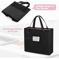 Caja de Almacenamiento de Documentos para Mujer, Organizador de Archivos Portátil, Bolsas de Transporte para Escritorio, Caja de Archivos Colgante de Poliéster con Patrón A4