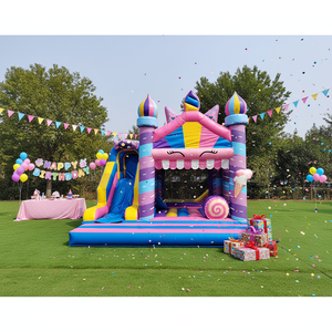 Combo de Tobogán Inflable con Temática de Sirena y Tobogán de Conchas para Fiestas de Cumpleaños Infantiles, Festivales de Verano y Alquiler de Eventos - Product Image 1