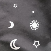 Stores temporaires imprimés lune et étoile soleil Rideau de voyage à ventouse occultant portable avec ruban magique