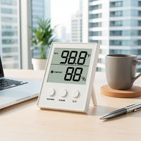 Grand écran LCD, thermomètre et hygromètre numériques pour la maison et le bureau, avec enregistrement des données, hygromètre d'intérieur C&F