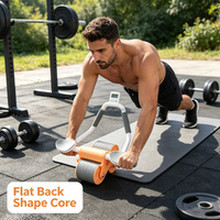 Rodillo Abdominal para Entrenamiento de Cuerpo Completo para Adultos, con Rebote Automático, Equipo de Fitness para el Hogar, para Ejercicios de Pérdida de Grasa Abdominal y de Cintura