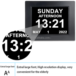 Orologio <span class=keywords><strong>Digitale</strong></span> Russo con Calendario, 8 Pollici, 24 Promemoria, Auto-Oscurante, Extra Large per Anziani e Persone con Demenza - Product Image 3