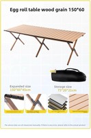 Table et chaise pliantes d'extérieur, table à roulettes, ensemble d'équipement portable pour camping et pique-nique, mobilier d'extérieur rectangulaire