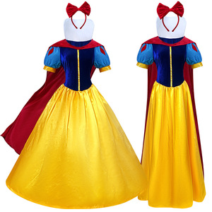 Costume de Blanche-Neige de Disney Yi Xiaoyi pour adulte, jupe avec cape, grande taille S 4XL, conte de fées, cosplay d'Halloween - Product Image 3