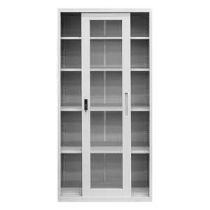 Hiện Đại <span class=keywords><strong>5</strong></span> Hai Lớp Có Thể Điều Chỉnh Kim Loại Lưu Trữ Tủ 2 Cửa Kính Trượt Thép Tủ Hồ Sơ Cho Nhà Trường Văn Phòng Nhà Bếp Sử Dụng - Product Image 1