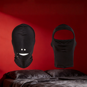 Masque <span class=keywords><strong>cagoule</strong></span> <span class=keywords><strong>sexy</strong></span> noir intégral en spandex élastique respirant pour Halloween, cosplay et déguisement - Product Image 1