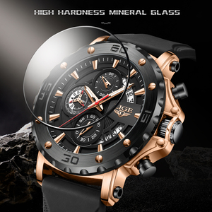 Reloj LIGE LG89230 para Hombre, con Logotipo Personalizado, Esfera de 48 mm, 3 Subesferas, Resistente, Deportivo, Multifunción, Fecha, Luminoso, Resistente al Agua + Caja - Product Image 2