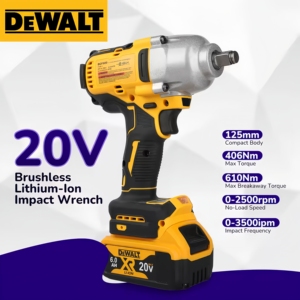 Clé à chocs électrique sans fil au lithium-ion rechargeable <span class=keywords><strong>Dewalt</strong></span> <span class=keywords><strong>1</strong></span>/<span class=keywords><strong>2</strong></span> pouce 900N, clé à chocs sans balais pour la réparation de voitures et de camions, outils électriques - Product Image 3