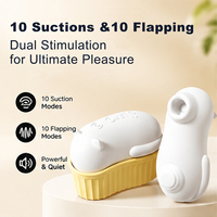 Vibrateur à succion en silicone liquide de conception OEM avec boîte de rangement pour adultes, motif chat