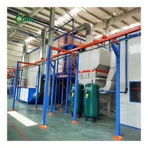 Fully Automated Powder Coating Line With Pretreatment Spray Tunnel System For Rack