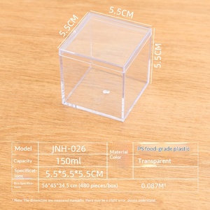 Boîte en plastique transparente de qualité alimentaire personnalisée, petite boîte carrée transparente anti-poussière avec couvercle - Product Image 6