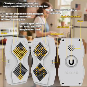 Sablier numérique à LED Capteur de gravité Magnétique Rechargeable Compte à rebours avec affichage <span class=keywords><strong>Pixel</strong></span> <span class=keywords><strong>pour</strong></span> Cuisine Bureau Étude - Product Image 5