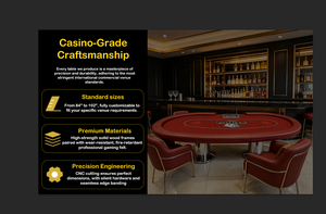 Table de poker de luxe en bois personnalisable avec roue de <span class=keywords><strong>roulette</strong></span> de casino, fabrication professionnelle, 240*120cm, sur mesure, sans <span class=keywords><strong>roulette</strong></span> pour tournoi - Product Image 4