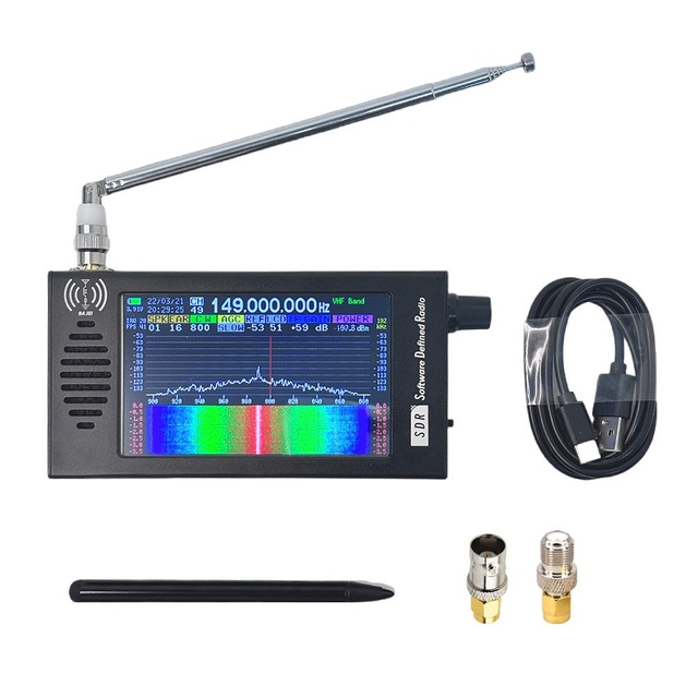 HT00L Short Wave CW/AM/SSB/FM/WFM SDR Radio Receiver DSP Digital Demodulation Analysis Instruments 4.3" IPS LCD SDR V5