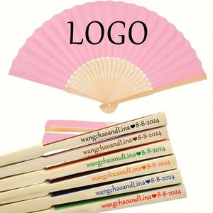 Abanicos de Mano Japoneses Vintage de Bambú Tallados con Arte Folclórico y Pintura Deportiva, Abanicos de Madera para Verano, Regalos para Negocios, Bodas, Bailes y Fiestas - Product Image 1