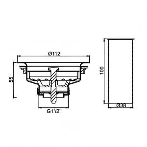 مصفاة حوض المطبخ متعددة الطبقات مربعة الشكل بسعر المصنع، مصفاة أرضية مانعة للروائح قابلة للتخصيص لمطابخ عصرية - Product Image 3