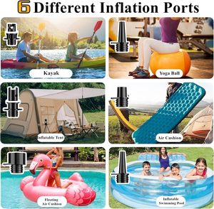 18000mAh sup máy bơm không khí, 20psi áp lực cao Lạm Phát với Auto-off LED ánh sáng, giảm phát chức năng cho mái chèo bảng, thuyền, lều - Product Image 6