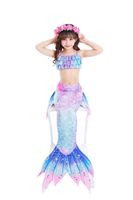 Ensemble de maillot de bain 3 pièces pour filles avec motif de fleurs sur le devant, robe de bain pour enfants pour une utilisation en source chaude