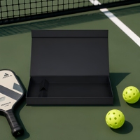 Boîtes en carton rigides en forme de livre magnétique avec finition mate et logo personnalisé pour le rangement des raquettes de pickleball