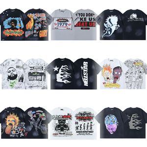 Camiseta 25ss Trade Hell Fashion Hell Star, Estilo Urbano, Lavada, Retro, 100% Algodón, Holgada, con Letras Impresas, Transpirable, para Hombre y Mujer - Product Image 4