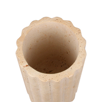 Nouveau moderne marbre Pot de fleur jardinière jardin Pots de fleurs pour plantes jardin décor luxe travertin marbre Style Vases à fleurs