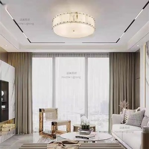 Modern Marble <b>Ceiling</b> <b>Light</b> 400xH210mm LED Cold White Surface Mounted Chandelier For Living Room Bedroom Hall - Product Image 3