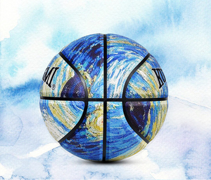 Оптовая продажа на заказ, модный баскетбольный мяч из искусственной кожи с изображением звездной ночи Ван Гога - Product Image 3