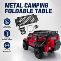 Table de camping pliante en métal pour Crawler RC 1/18, kit d'accessoires CNC pour pièces de modification de voiture tout-terrain à l'échelle 1:18