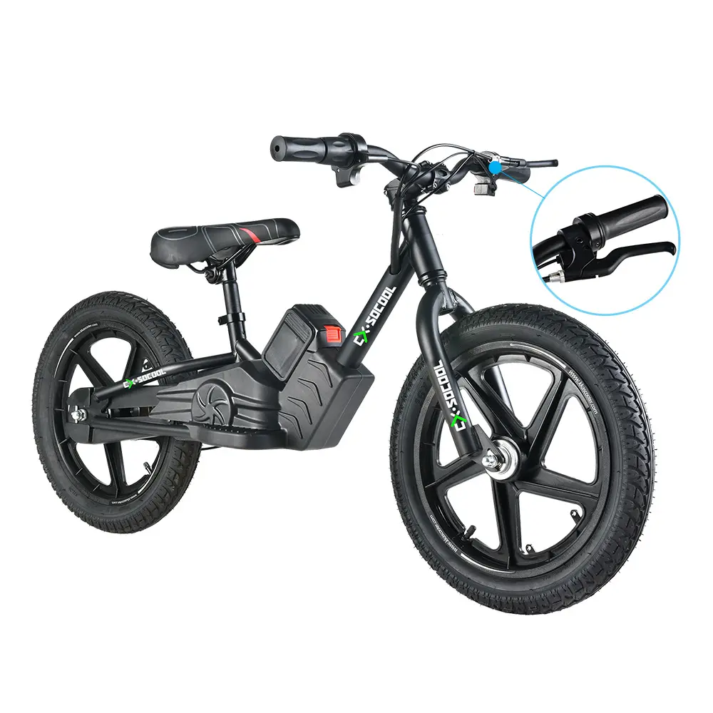 Detachable Removable Battery Riding Kick No Pedal 16 Inch Toy Bicycle Cycle Children Baby Kid's E Electric Balance Bike for Kids